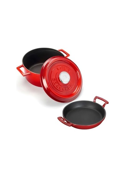 Yuvarlak Döküm 24cm Trendy Serisi Tencere & Döküm 20cm Sahan Set - Şef Standartlarında Premium Set Açık Bakır