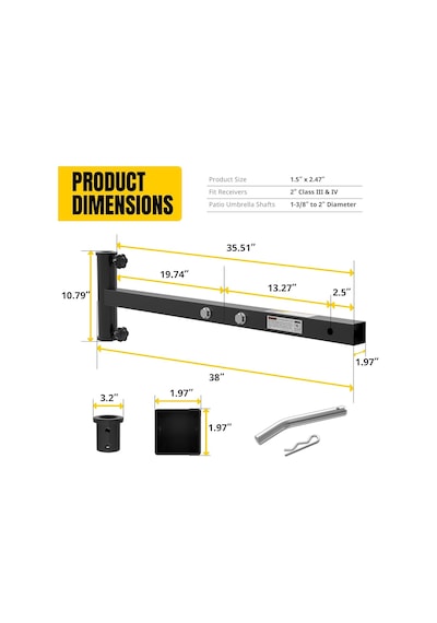 Maxxhaul 50102 Hitch Mount Şemsiye Tutucu - Dayanıklı Ve Sağlam - Büyük Veranda Ve Dış Mekan Şemsiyeleri İçin Diğer Maxxhaul 50102 Hitch Mount Şemsiye Tutucu - Dayanıklı Ve Sağlam - Büyük Veranda Ve Dış Mekan Şemsiyeleri İçin Diğer
