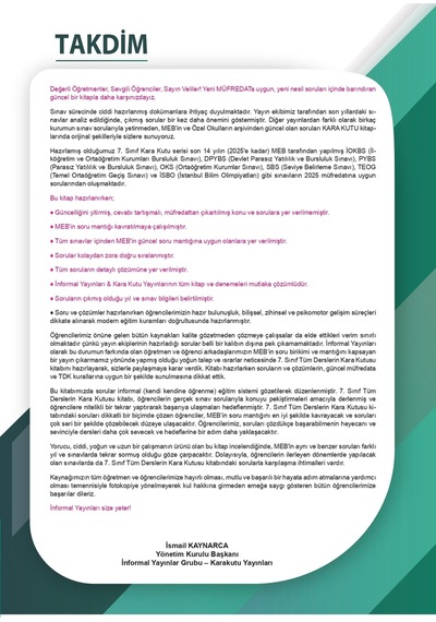8. Sınıfa Hazırlık Tüm Dersler Yaz Tatil Kitabı Dijital Çözümlü S