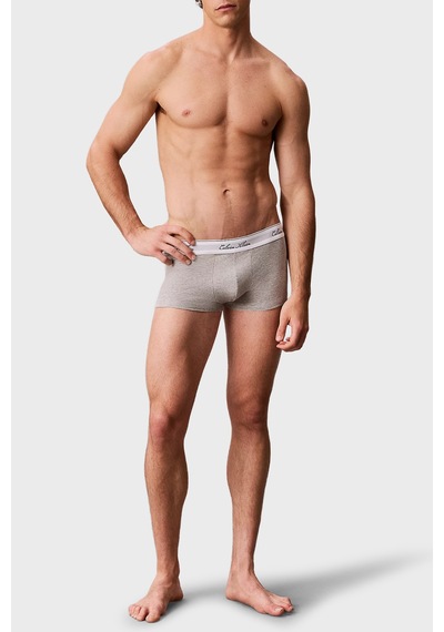 Calvin Klein Pamuklu Logolu 3 Pack Boxer Lv00nb46074kj Erkek Boxer Lv00nb4607 4kj Siyah-gri-lacivert