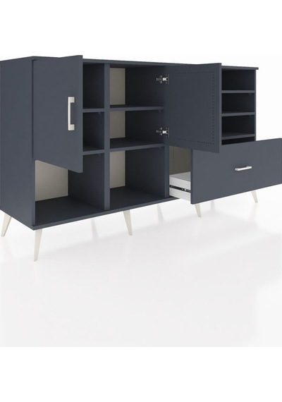 Hyperion Konsol 7 Raflı Tek Çekmeceli 2 Kapaklı 176x44x99 Antrasi Antrasit-antrasit Hyperion Konsol 7 Raflı Tek Çekmeceli 2 Kapaklı 176x44x99 Antrasi Antrasit-antrasit