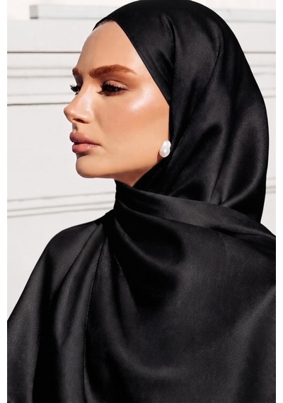 Olcay İpek Organze Abiye Şal Siyah 105