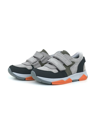 Rakerplus Hakiki Deri Gri Siyah Çocuk Sneakers Spor Ayakkabı