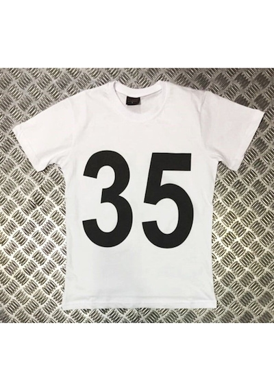Stoned&Fame 35 Baskılı T-shirt Beyaz