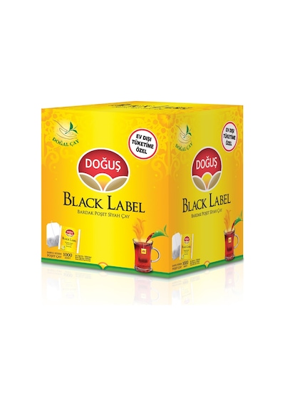 Doğuş Black Label EDT Siyah Süzen Bardak Poşet Çay 1000 x 2 G