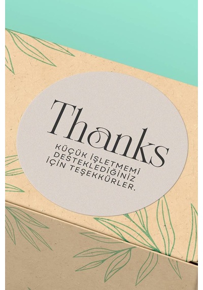 Thanks Küçük İşletme Sticker 3x3cm St2180 Çok Renkli
