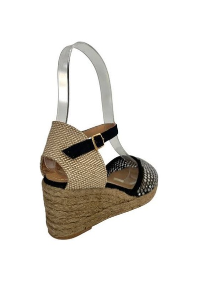 Kemal Tanca 877 T01 Kadın Dolgu Topuklu Espadril Siyah