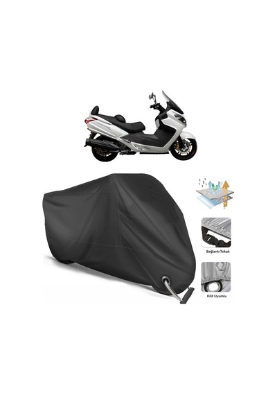 Sym Maxi 400I Motosiklet Branda (Bağlantı, Kilit Uyumlu)-Siyah (457275146)