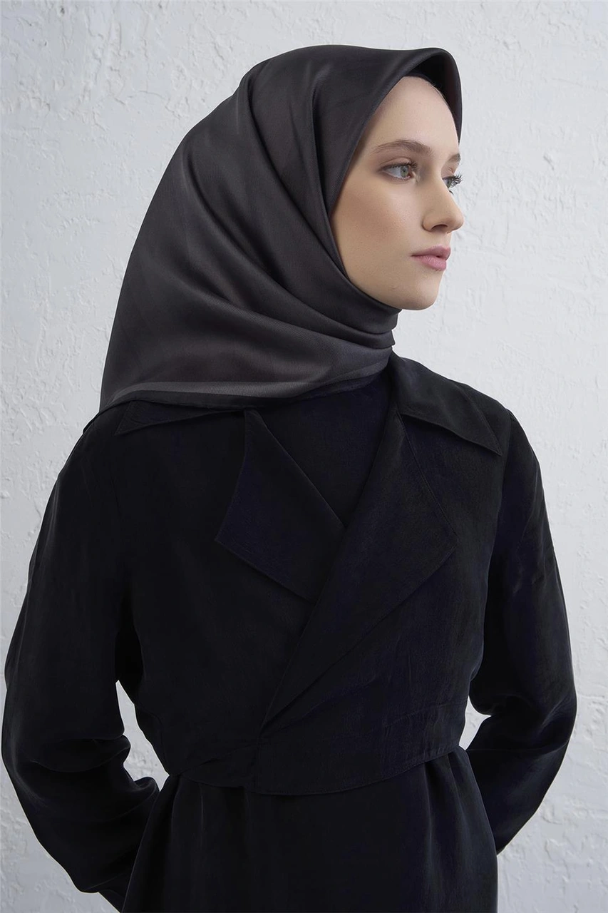Armine Saf İpek Sura Eşarp 9402d 54 Füme