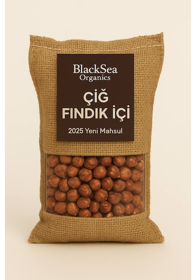 BlackSea Organics Çiğ Fındık İçi 2025 Yeni Mahsul Katkısız Doğal 500 G