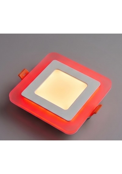 Kare Sıva Altı Led Spot Aydınlatma 6 Watt Çift Renk 3 Kademe Kırmızı Günışığı Gece Lambası Armatür