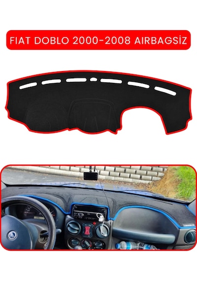 Fıat Doblo 2000-2008 Modellerine Uygun Aırbagsıztorpido Koruma Halısı Kırmızı Kenar