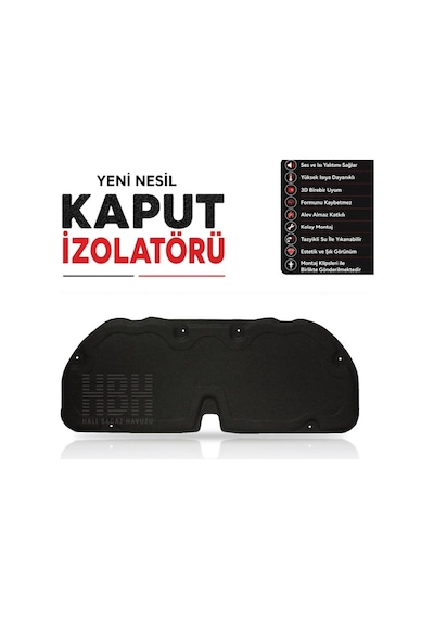 Toyota Corolla Kaput İzolatörü 2014-2019 Arası + Klips Takımı