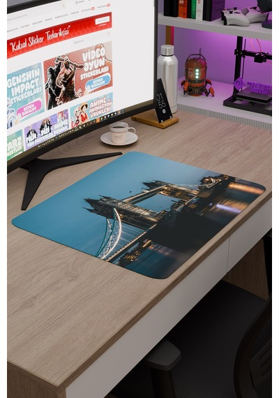 London Londra İngiltere 2 V4 48x40 Xl Gaming Kauçuk Kaymaz Taban Mouse Pad Fare Altlığı