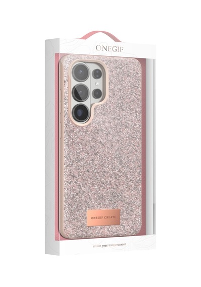 Onegif Samsung Galaxy S26 Ultra Bright Simli Kapak - Siyah 0.2M-Çok Renkli