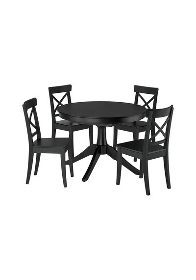 Ikea Siyah Şık Yemek Masası - Yemek Masası Takımı