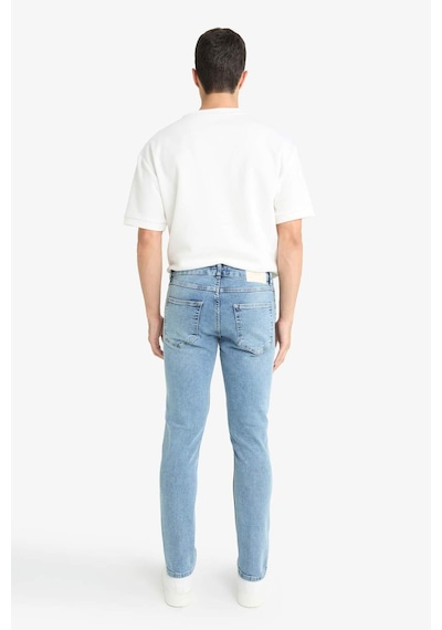 Defacto Pedro Slim Fit Dar Kalıp Normal Bel Dar Paça Jean Pantolon G2614ax25aunm39 Mavi
