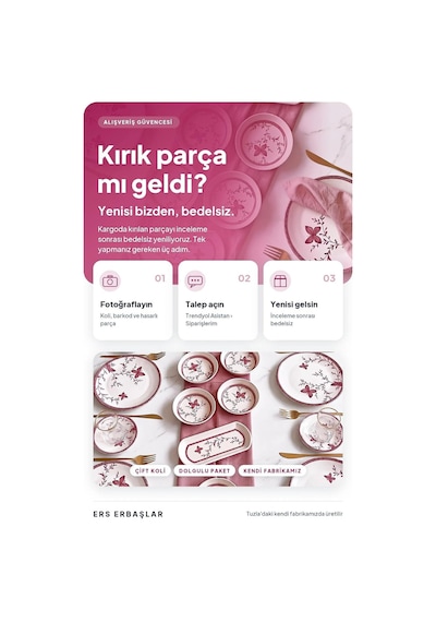 Rose Garden Harmony 20 Parça 6 Kişilik Kahvaltı Takımı Lüx Kahvaltı Seti Diğer