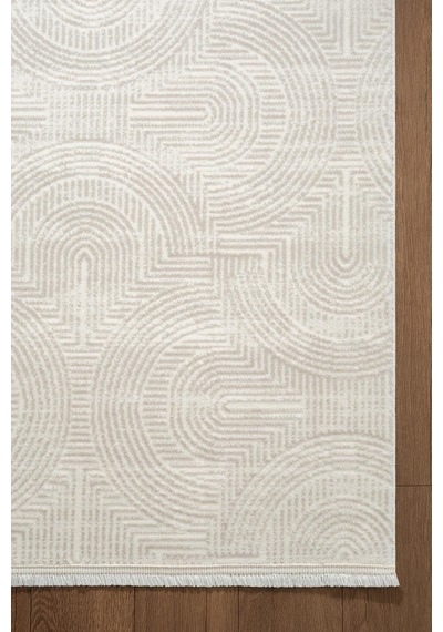 Icon Ic002g Gri Modern Desen Akrilik Pamuk Tabanlı Salon Koridor Oturma Yatak Odası Halısı-746 Gri