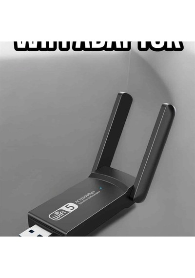 Usb 3.0 Wifi Alıcı Adaptör 1200 Mbps Dual Band Çift Antenli Kablosuz Ağ Adaptörü