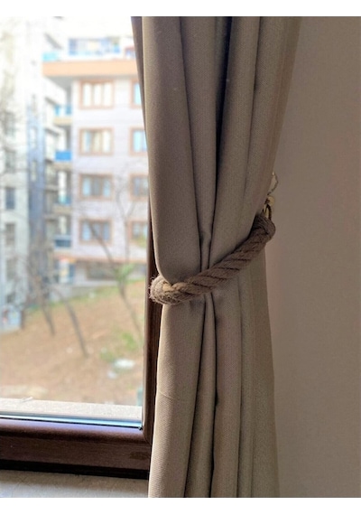 2 Adet 50 Cm Otantik Kalın Halat Perde Tutacağı (20Mm)
