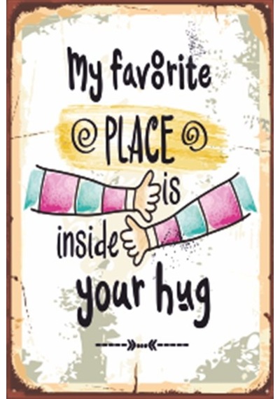benim favorim retro ahşap poster 20x30 cm