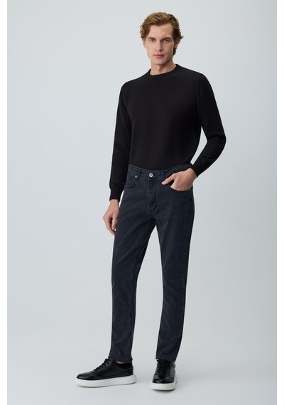 Morven Erkek Siyah Denim 5 Cep Slim Fit Jean Kot Pantolon 26ms003035001 Siyah