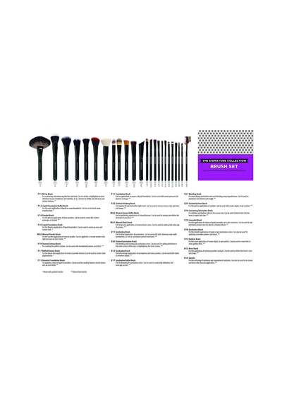 Masterpiece Pro İmza Fırça Seti - 24 Parça El Yapımı Doğal/sentetik Kıl Ahşap Saplı Çok renkli