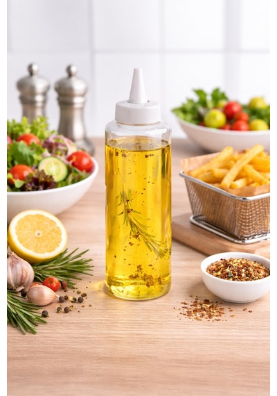Sosluk Sıkma Şişesi 250 Ml Bpa Free Yağ, Sos Şişesi Endüstriyel Kullanım Şeffaf