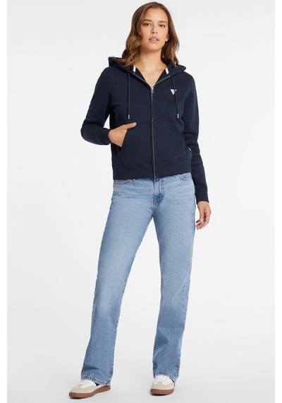 Guess Kadın Fermuarlı Sweatshirt - Lacivert Lacivert