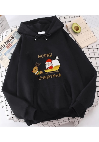 Geyik Noel Baba Yeni Yıl Sweatshirt 001