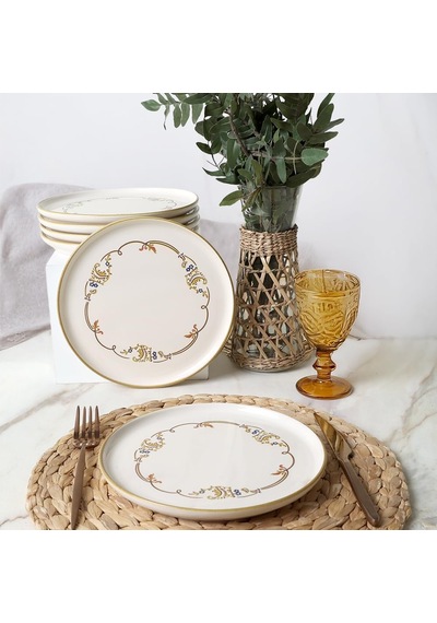 Bronze Bloom Nordic Pasta Tabağı 22 Cm 6 Adet 22927 Çok Renkli