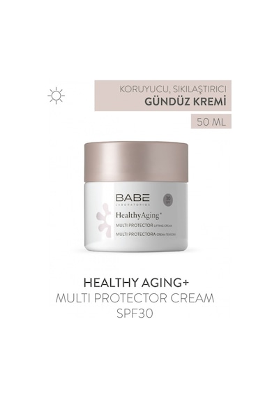 Babe Healthyaging+ Multi Protector Cream SPF30 50ml - Güneş Koruyuculu Lifting Krem