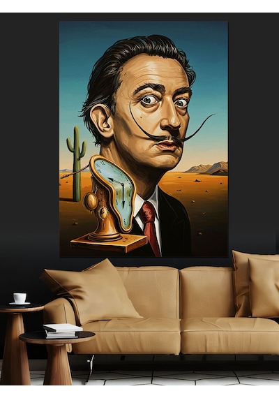 Ahşap Tablo Salvador Dali Ünlü Ressam Çocuk Odası Tabloları