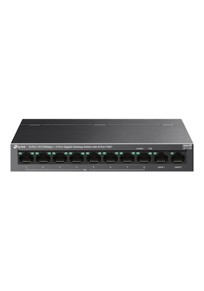 Tp-link Ls1210p 8 Port 10/100mbps Poe 2 Port Gigabit Uplink Poe+ Switch