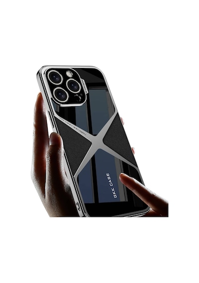 Zore Apple Uyumlu iPhone 15 Pro Kılıf Ultra İnce Kamera Korumalı Pc + Deri Arka Yüzey X- Siyah