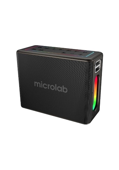 Microlab M60 Vega 15000mah Batarya Wireless Mikrofonlu Siyah Gri Usb + Tf Kart + Bluetooth Powerban