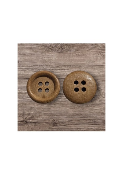 Ahşap Simit Düğme 1,5 Cm 10 Adet 24 Boy - 692486408
