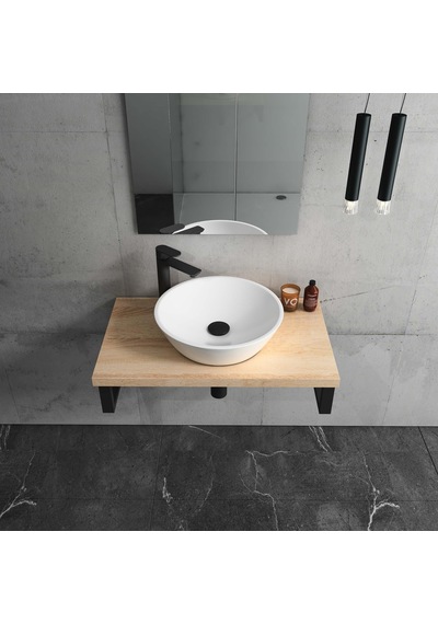 Isvea Sistemay Soft Tezgah Üzeri Çanak Lavabo 45 CM.Beyaz