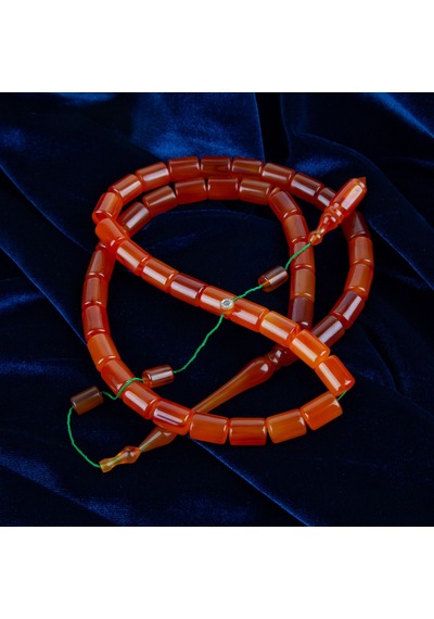 Kadim Katalin 45li Büyük Boy Kesme Kesim 9.5x13mm Tesbih Turuncu