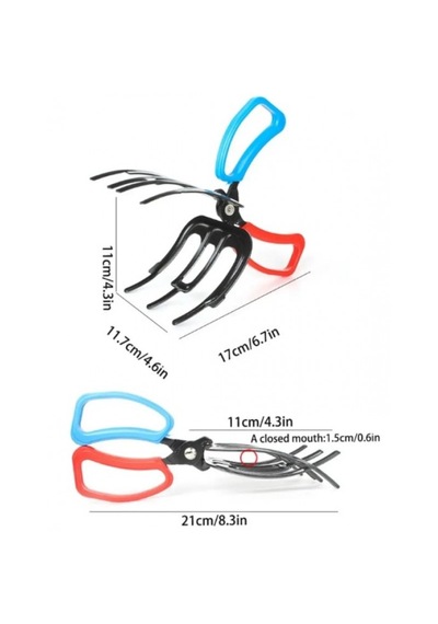 3 Pençeli 11 Cm Balık Sabitleyici Maşa Ergonomik Saplı Balık Tutucu Gripper