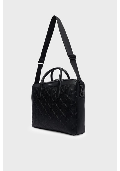 Calvin Klein Logolu Ayarlanabilir Askılı 14 İnç Çanta Lv04d3561gub1 Erkek Çanta Lv04d3561g Ub1 Siyah