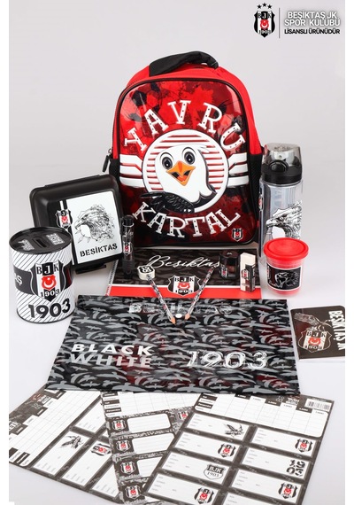 Lisanslı Beşiktaş "yavru Kartal" Tek Bölmeli Küçük Boy 32 Cm Anaokul Çantası,beslenme Kabı,500 Ml Matara İle Full Kırtasiye Seti Altın Lisanslı Beşiktaş "yavru Kartal" Tek Bölmeli Küçük Boy 32 Cm Anaokul Çantası,beslenme Kabı,500 Ml Matara İle Full Kırtasiye Seti Altın