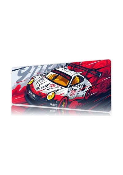 Kaymaz Taban Dikişli Mousepad Araba Desenli Oyuncu Gaming Mouse 30x70 Cm