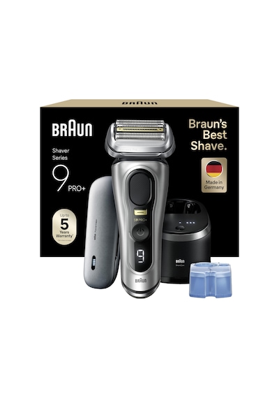 Braun Series 9 Pro+ Erkek Tıraş Makinesi, 5 Pro Tıraş Parçalı Elektrikli Tıraş Makinesi, Uzun Saç Kesme Makinesi Ve Temizleme İstasyonu, Tıraş Makinesi Şarj Kutusu Powercase, 60 Dakika Çalışma Süresi, Almanya'da Üretilmiştir, 9577cc, Gümüş Braun Series 9 Pro+ Erkek Tıraş Makinesi, 5 Pro Tıraş Parçalı Elektrikli Tıraş Makinesi, Uzun Saç Kesme Makinesi Ve Temizleme İstasyonu, Tıraş Makinesi Şarj Kutusu Powercase, 60 Dakika Çalışma Süresi, Almanya'da Üretilmiştir, 9577cc, Gümüş