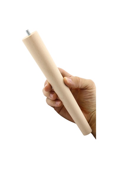 4'lü Set Ahşap Dolap Mobilya Koltuk Kanepe Ayağı Ayakları M8 12 Cm Bağlantı Aparatlı Ham Ahşap Ham Ahşap