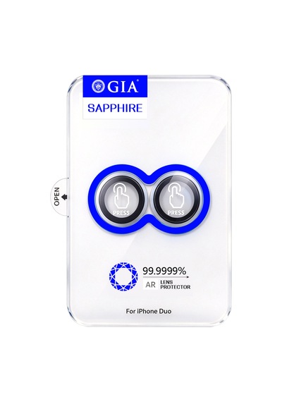 İphone Duo Uyumlu Mohseven Sapphire One By One Alüminyum Safir Kamera Lens Koruyucu Gümüş