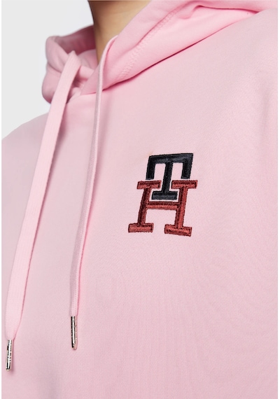 Tommy Hilfiger Byan Kapşonlu Sweatshirt Cepsiz Açık Pembe