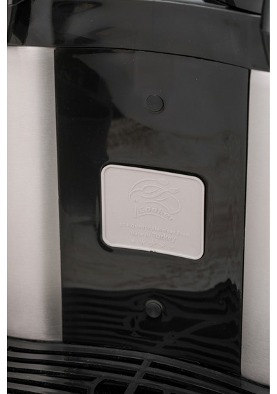 Cooker Termos 5 Lt. Çiftli Çelik Pompalı Çay Termosu - Su Termosu Siyah