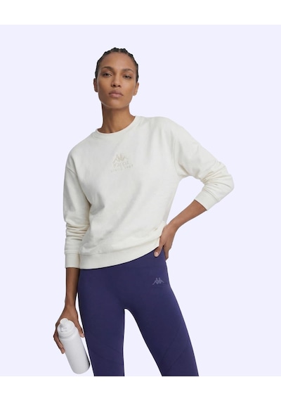 Kappa Milas Crewneck Kadın Beyaz Comfort Sweatshirt